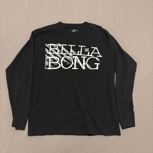 Billabong Shirt XL Black Long Sleeves‎ Casual Surfing Y2K Style Grunge